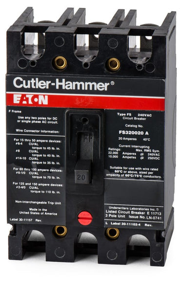 Eaton FS320020A 3 Pole Circuit Breaker