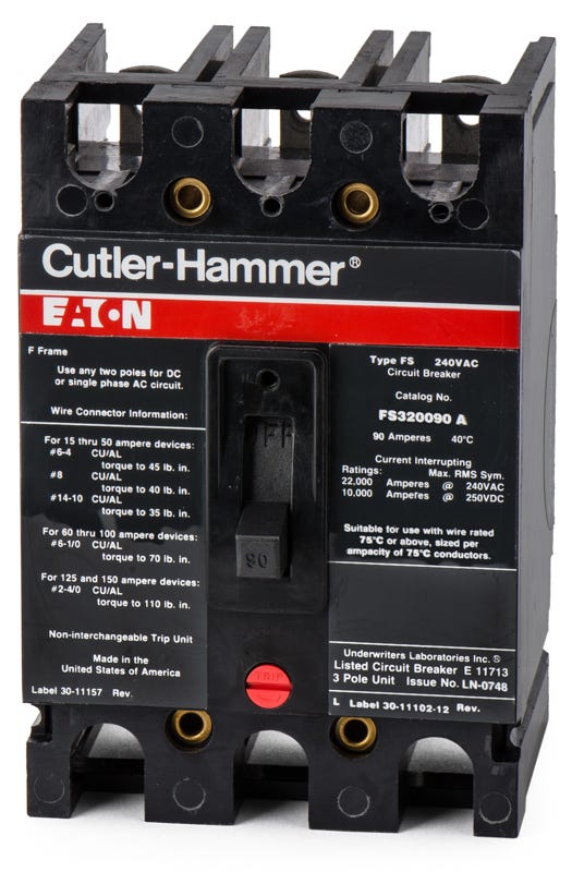 Eaton FS320090A 3 Pole Circuit Breaker