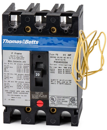 Thomas Betts FS340020ASR01 3 Pole Circuit Breaker
