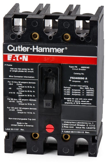 Eaton/Cutler-Hammer FS340090A 3 Pole Circuit Breaker