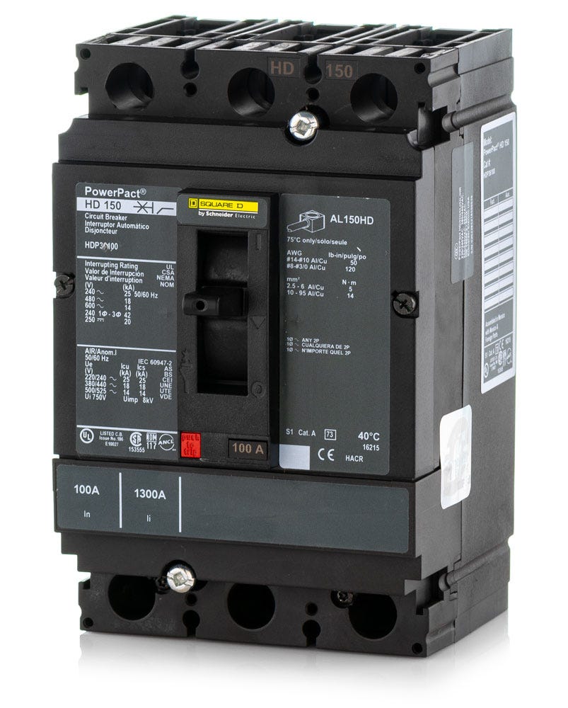 Square D HDP36100 3 Pole Circuit Breaker