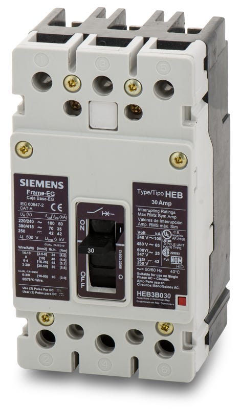 Siemens HEB3B030B 3 Pole Circuit Breaker