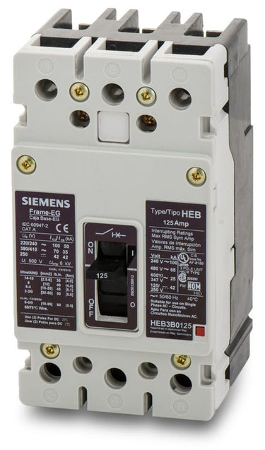 Siemens HEB3B125B 3 Pole Circuit Breaker