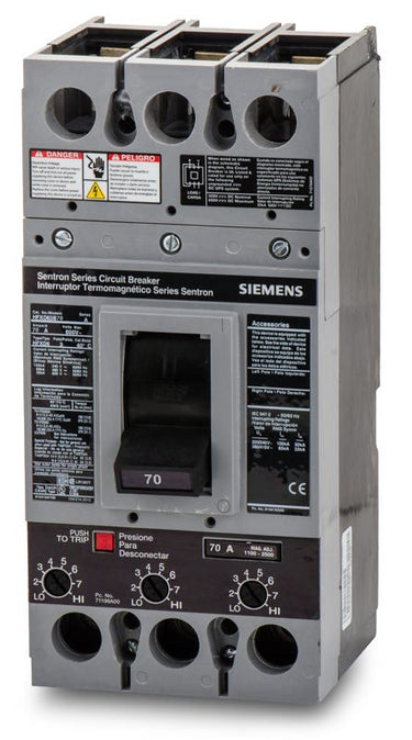 Siemens HFXD63B070L 3 Pole Circuit Breaker