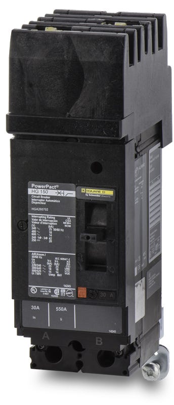 Powerpact H HGA260702 2 Pole Circuit Breaker