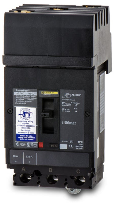 Square D HGA36050SA 3 Pole Circuit Breaker