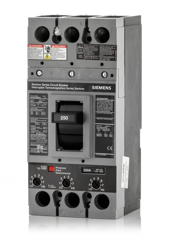 Siemens HHFD63B250 3 Pole Circuit Breaker