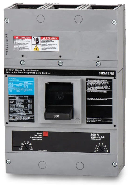 Siemens HHJD63B300 3 Pole Circuit Breaker
