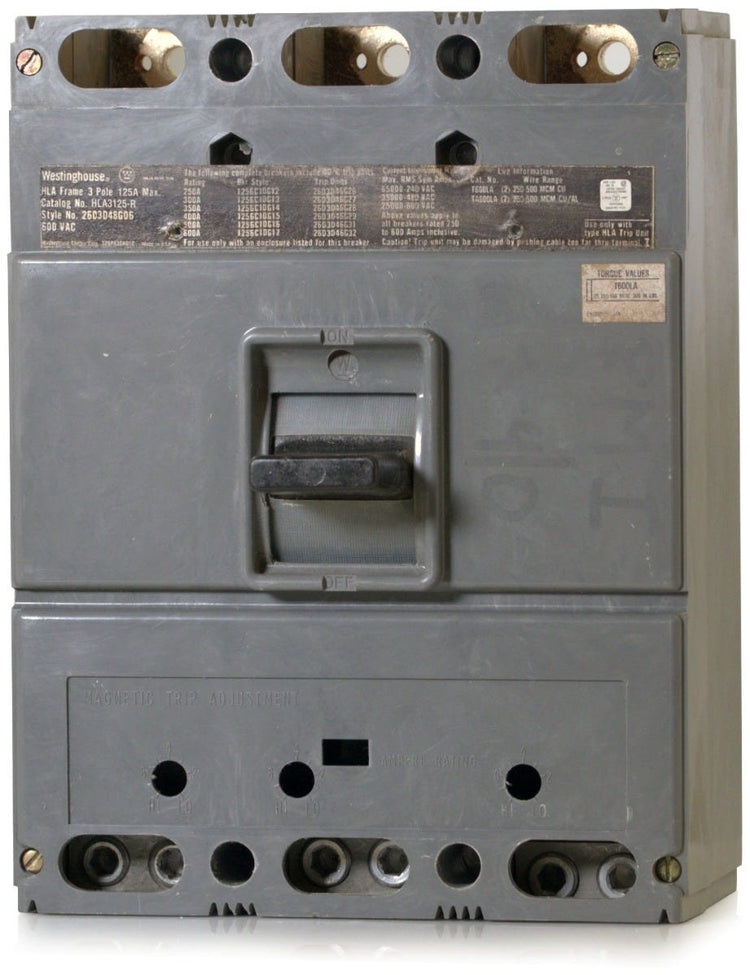 Westinghouse HLA3125 3 Pole Circuit Breaker