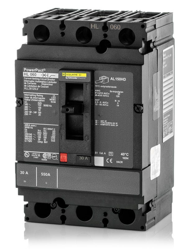 Square D HLL36125LV 3 Pole Circuit Breaker