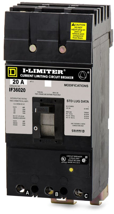 Square D IF36020 3 Pole Circuit Breaker