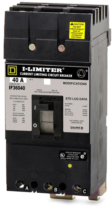 Square D IF36040 3 Pole Circuit Breaker