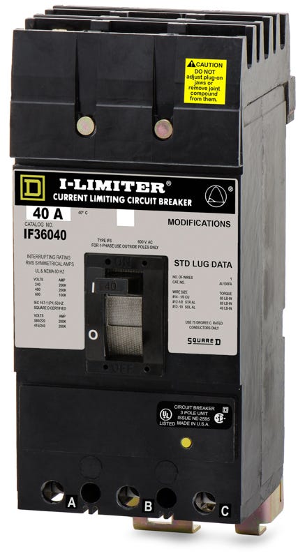 Square D IF36040 3 Pole Circuit Breaker