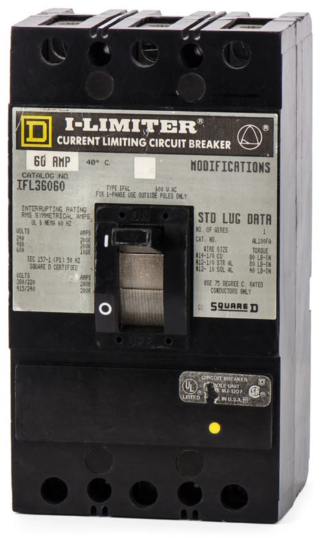 Square D IFL36060 3 Pole Circuit Breaker