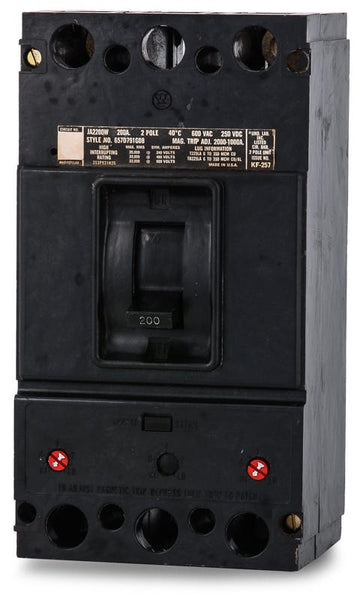 Westinghouse JA2200 2 Pole Circuit Breaker