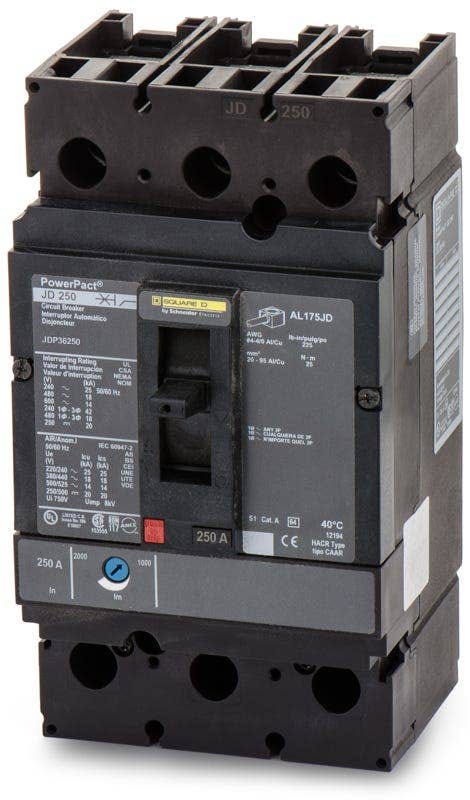 Square D JDP36250 3 Pole Circuit Breaker