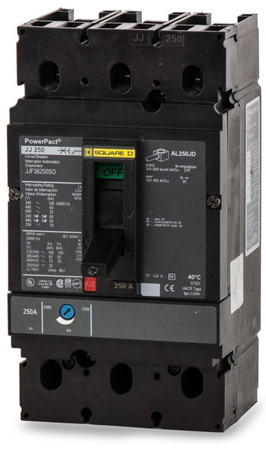 Square D JJF36250SO 3 Pole Circuit Breaker