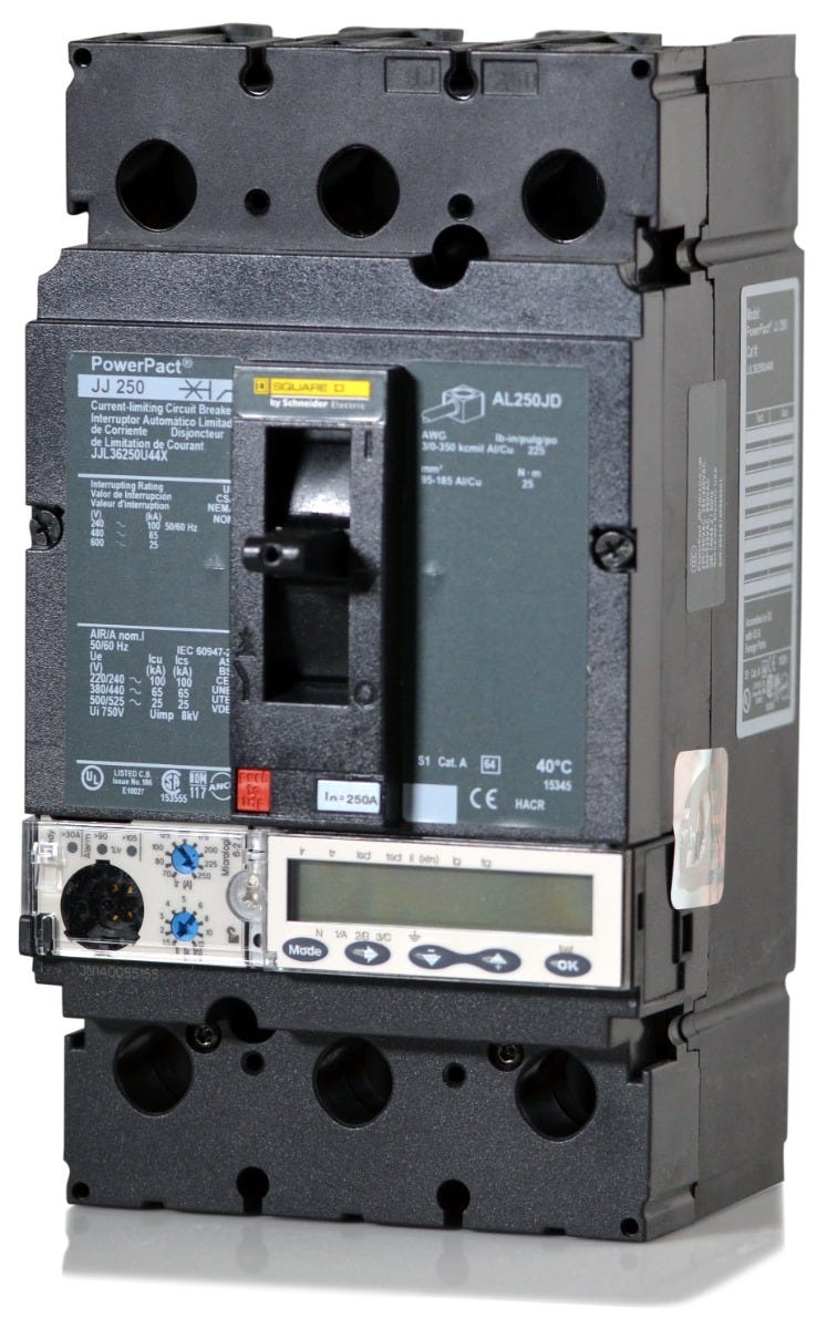Square D JJL36250U44X 3 Pole Circuit Breaker
