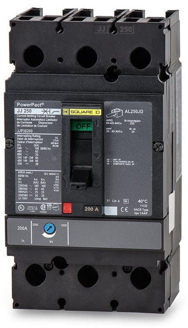 Square D JJP36200 3 Pole Circuit Breaker