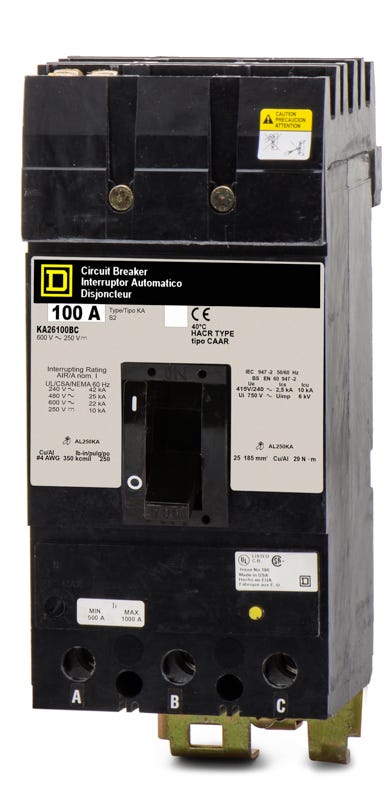 Square D KA26100BC 2 Pole Circuit Breaker