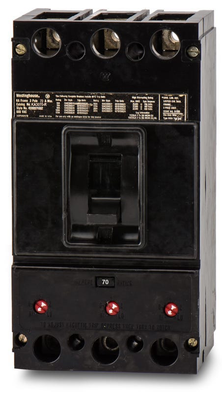 Westinghouse KA3070 3 Pole Circuit Breaker