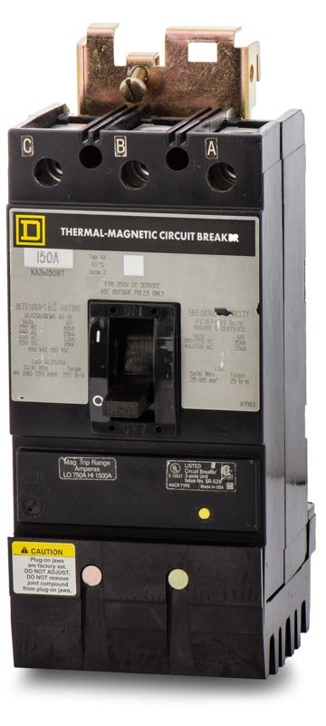 Square D KA36150MT 3 Pole Circuit Breaker