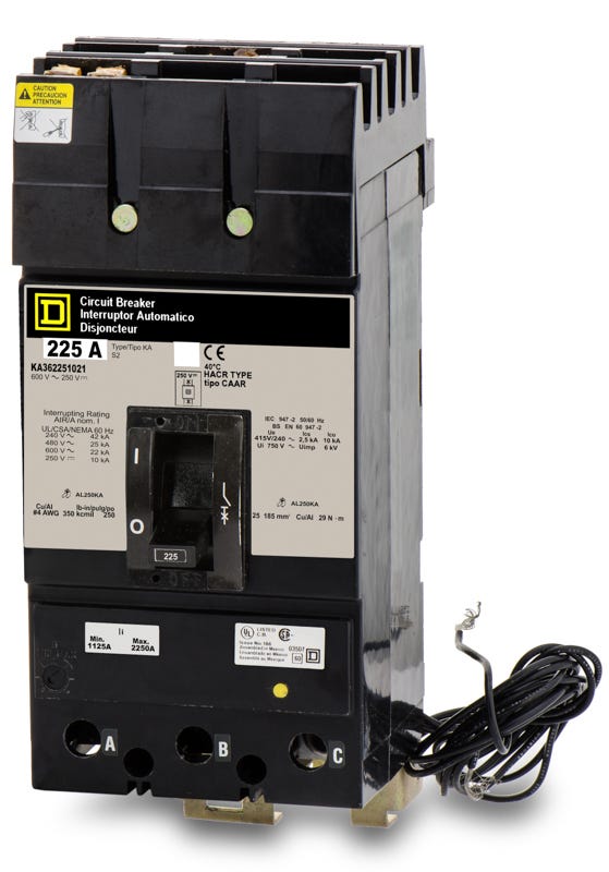 Square D KA36225-1021 3 Pole Circuit Breaker