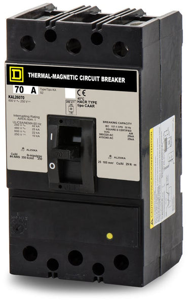 Square D KAL26070 2 Pole Circuit Breaker