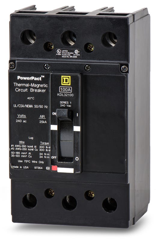 Square D KDL32100 3 Pole Circuit Breaker