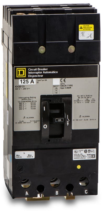 Square D KH26125 2 Pole Circuit Breaker