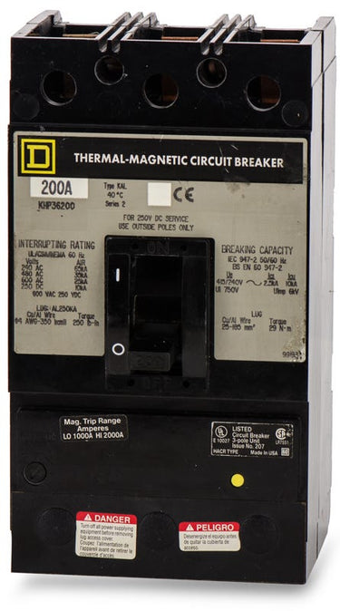 Square D KHP36200 3 Pole Circuit Breaker