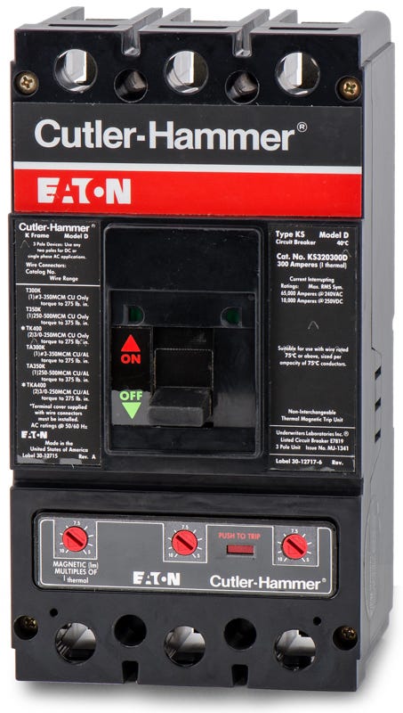 Eaton/Cutler-Hammer KS320300D 3 Pole Circuit Breaker
