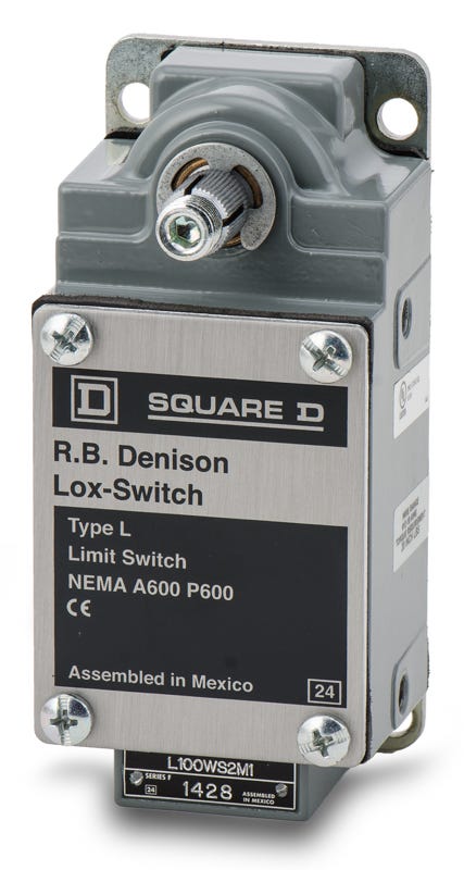 Square D L100WS2M1 Spring Return Without Lever Limit Switch
