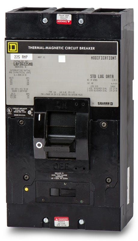 Square D LAP36225MB 3 Pole Circuit Breaker