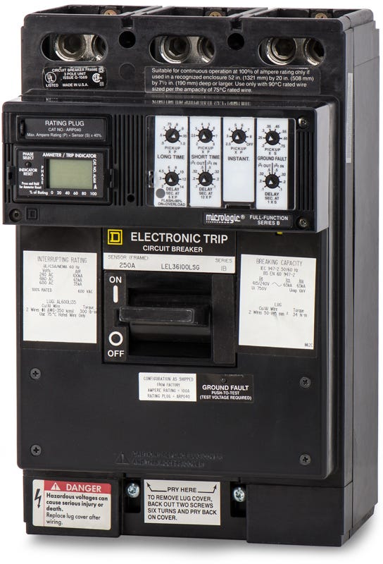 Square D LEL36100LSG 3 Pole Circuit Breaker