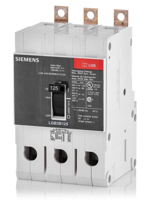 Siemens LGB3B125B 3 Pole Circuit Breaker – SuperBreakers