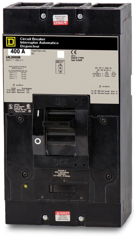 Square D LHL36000M 3 Pole Circuit Breaker