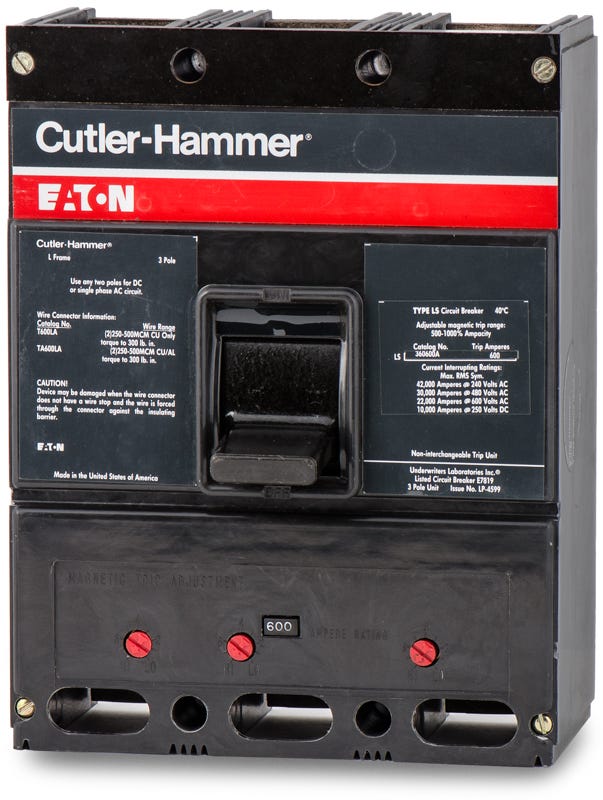 Eaton/Cutler-Hammer LS360600A 3 Pole Circuit Breaker