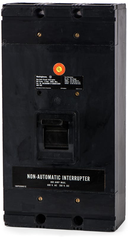 Westinghouse MA3800NW 3 Pole Circuit Breaker