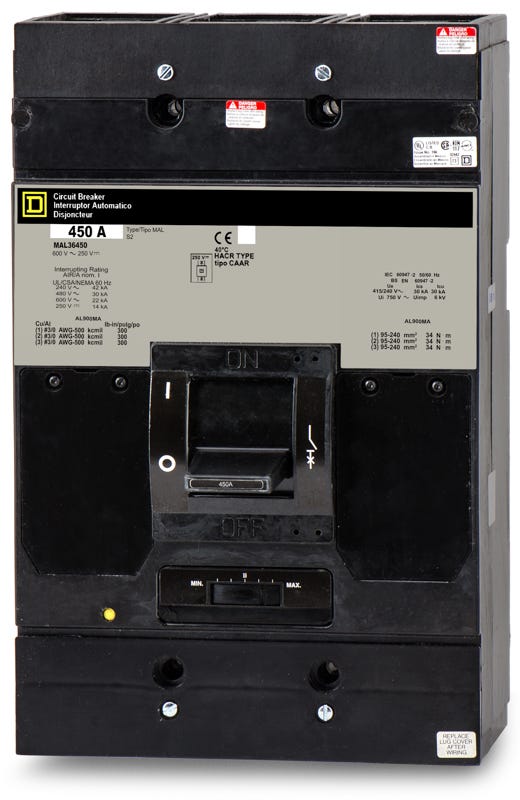 Square D MAL36450 3 Pole Circuit Breaker