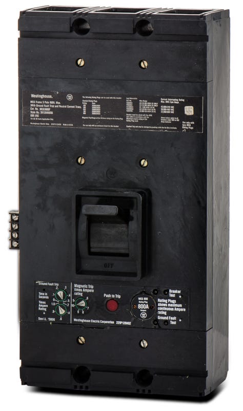 Westinghouse MCG3800 3 Pole Circuit Breaker