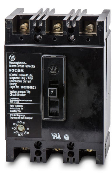 Westinghouse MCP0358RC 3 Pole Circuit Breaker