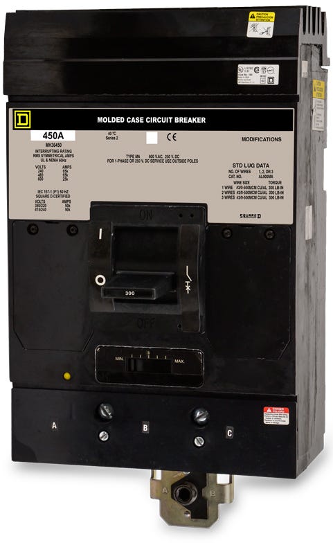 Square D MH36450 3 Pole Circuit Breaker