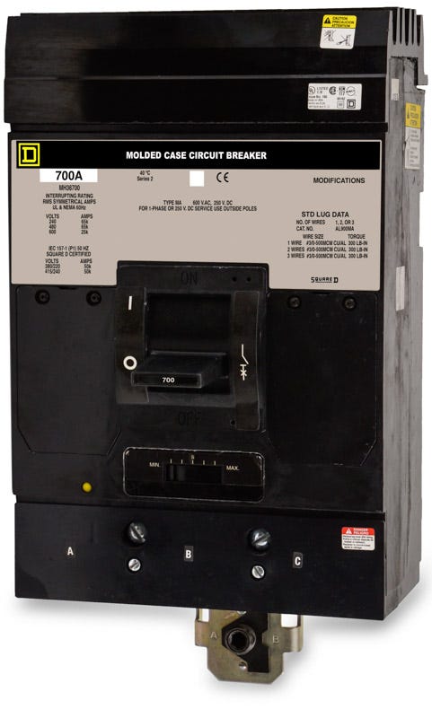 Square D MH36700 3 Pole Circuit Breaker