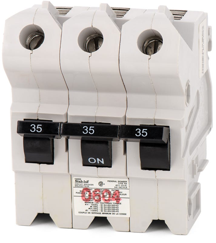 Federal Pacific NA3P35 3 Pole Circuit Breaker