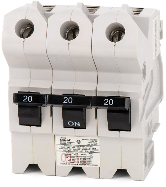Federal Pacific NB232020 3 Pole Circuit Breaker