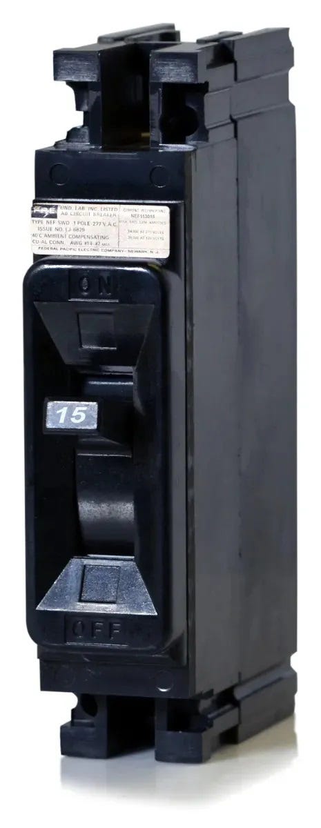 Federal Pacific NEF114015 1 Pole Circuit Breaker
