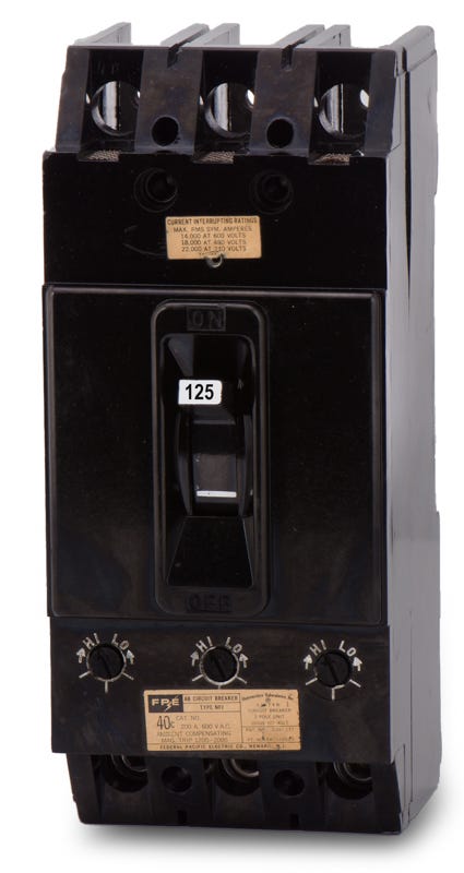 Federal Pacific NFJ631125 3 Pole Circuit Breaker