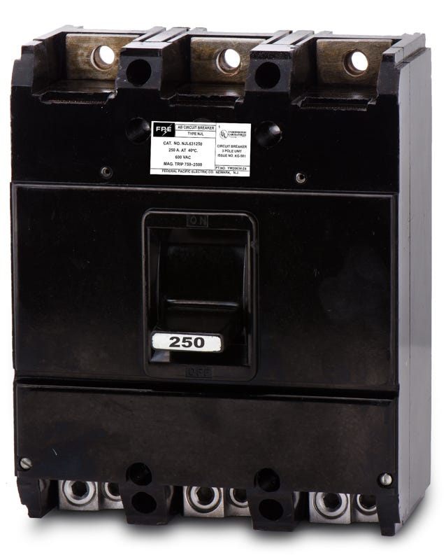 Federal Pacific NJL631250 3 Pole Circuit Breaker