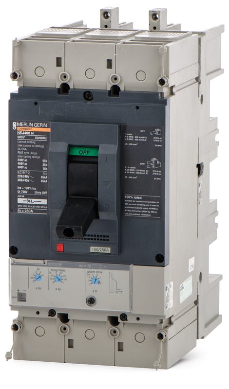 Merlin Gerin NSJ400N 3 Pole Circuit Breaker